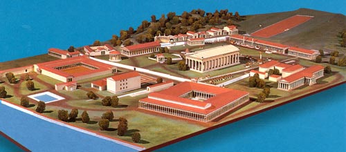 Plastico tridimensionale dell'antica Olympia